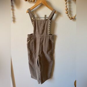 Zara girls corduroy overalls beige NWT 5T